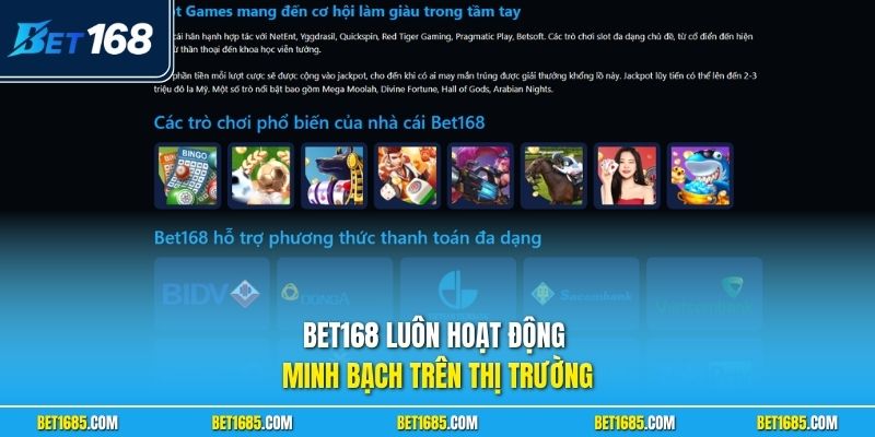 BET168 - Xem Tỷ Lệ Kèo Chính Xác Từ BET168.COM Chuẩn 2 BET168 luôn hoạt động minh bạch trên thị trường
